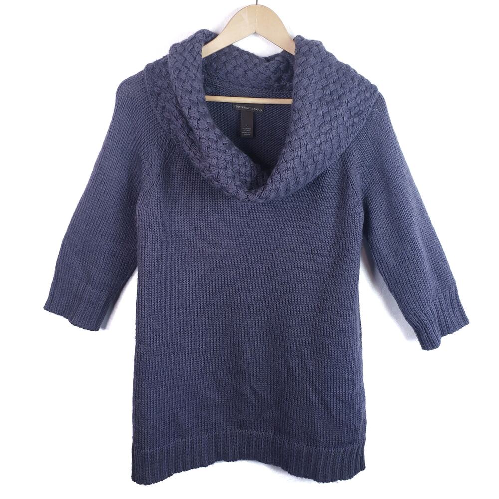 Fenn Wright Manson 3/4 Sleeve Cowl Neck Sweater L